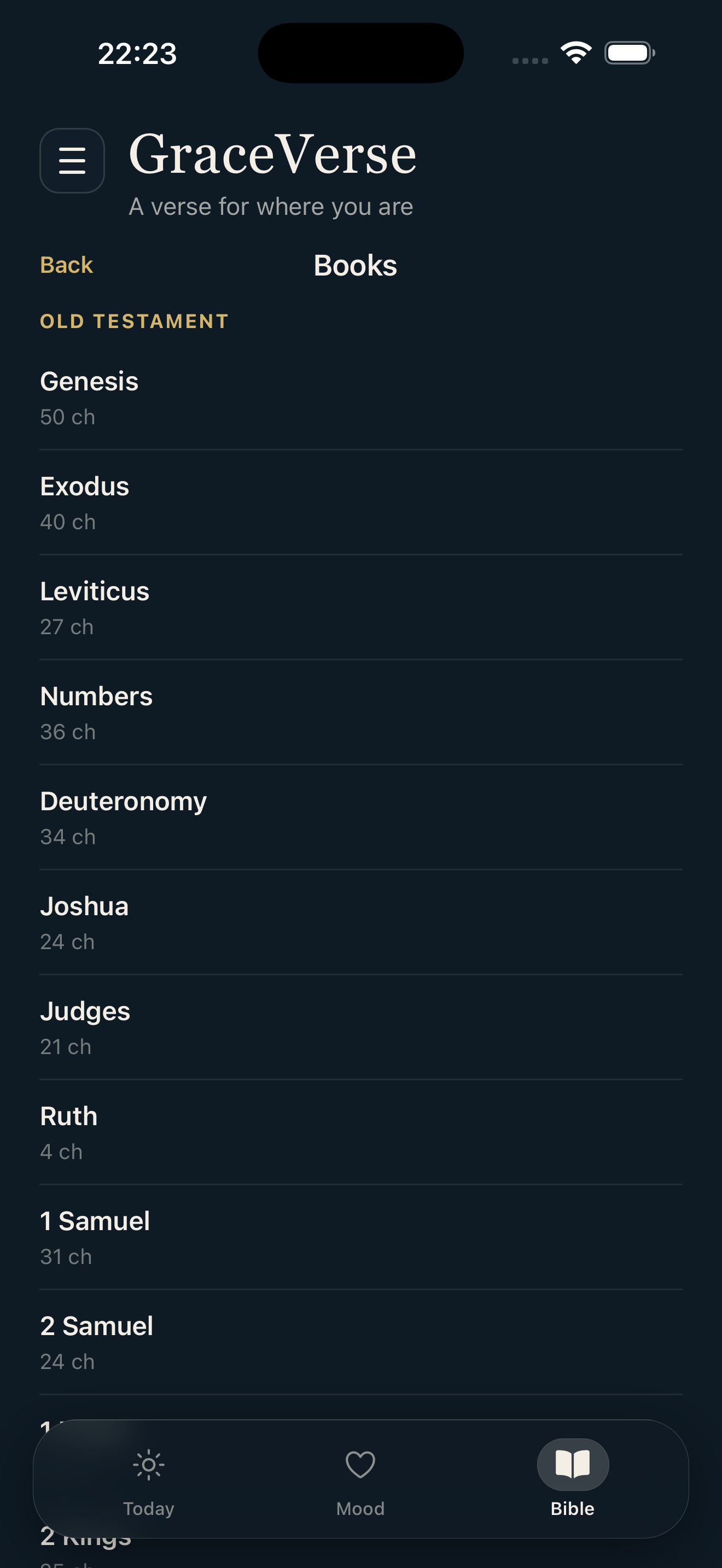 Bible books list