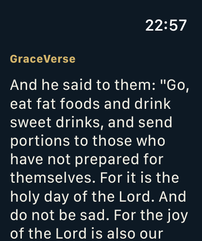 GraceVerse daily verse on Apple Watch